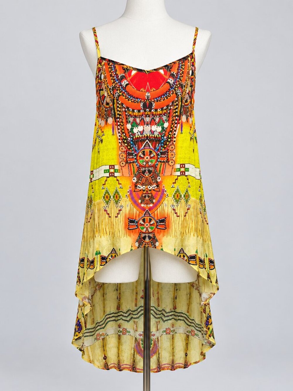 Parides Silk Graphic Print Cami Top Size M